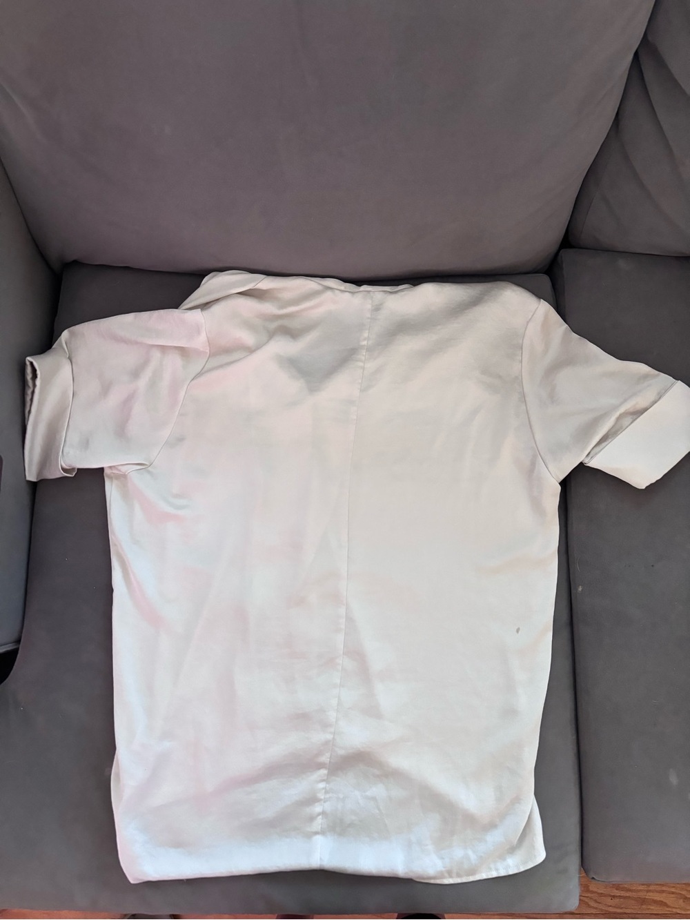 Open Edit Oversized Satin Camp Shirt Short Sleeve Button down Top - Picture 3 of 5